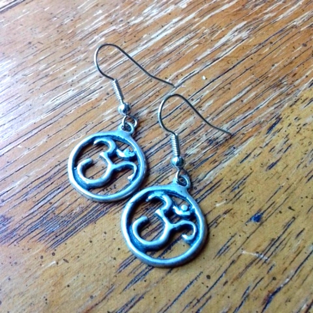 Pair of Handmade Ohm Symbol Dangle Earrings!!!!
